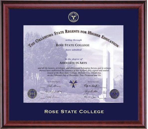 Rose State College 8.5x11 Classic Diploma Frame | Rose State College