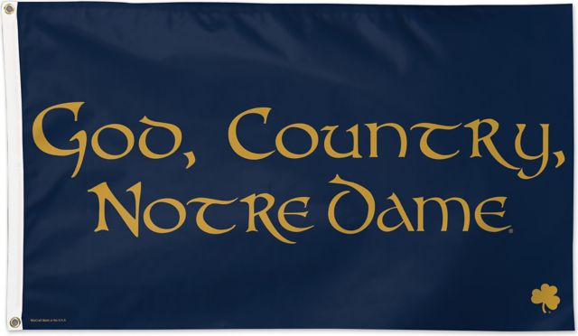 University of Notre Dame God Country 3 X 5 Flag | University Of Notre Dame