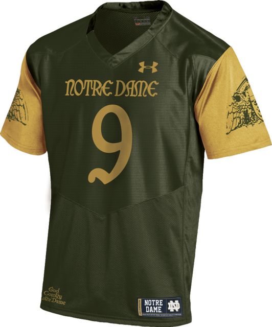 University of Notre Dame Football Shamrock Series #9 Authentic Jersey | University Of Notre Dame