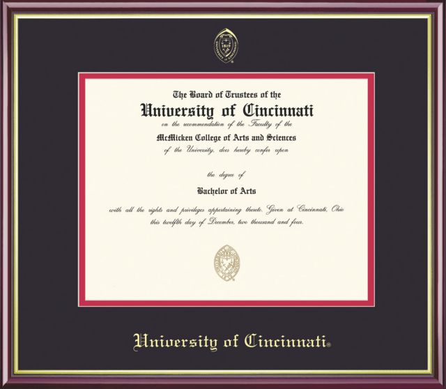 University of Cincinnati 8.5'' x 11'' Academic Diploma Frame