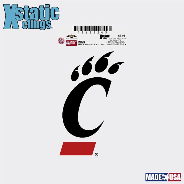 University of Cincinnati Cling Decal