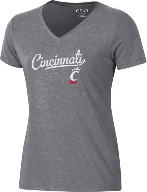 University of Cincinnati Women's V-Neck Short Sleeve T-Shirt
