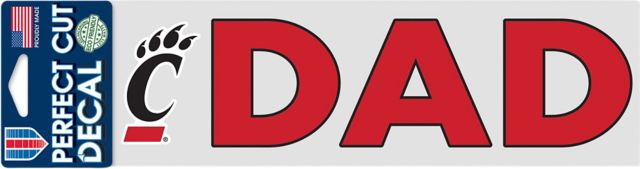 University of Cincinnati 3'' x 10'' Dad Decal