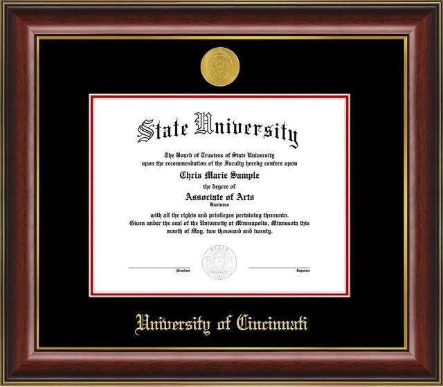 University of Cincinnati 8.5" x 11" Diploma Frame