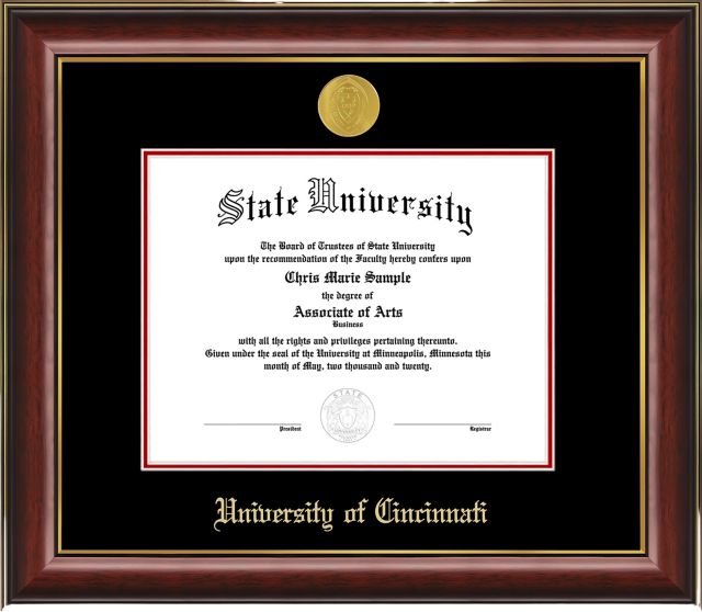 University of Cincinnati 11 in. x 8.5 in. Diploma Frame