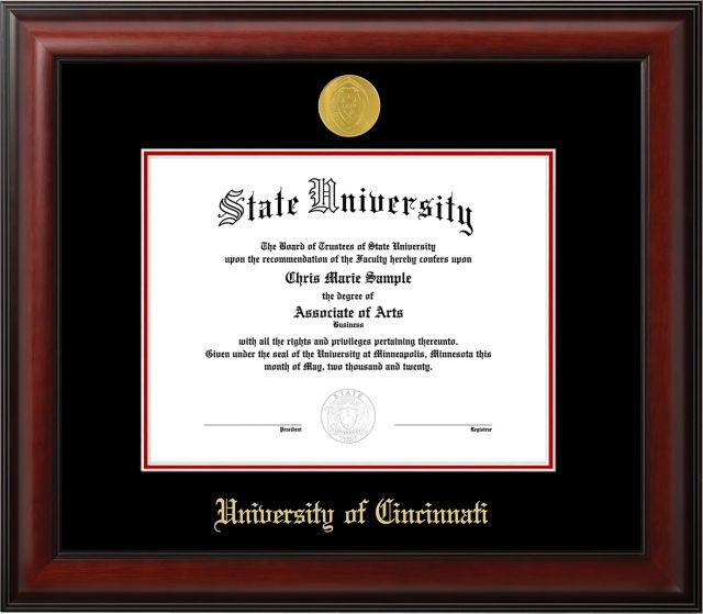 University of Cincinnati 11" x 8.5" Diploma Frame