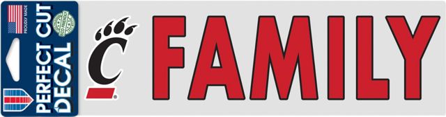 University of Cincinnati 3x10 Family Decal