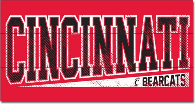 University of Cincinnati 11x20 Wood Plank Sign - ONLINE ONLY