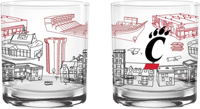 University of Cincinnati 14 oz. Rocks Glass