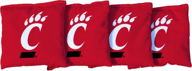 4 Cincinnati Bearcats Red Regulation Corn Filled Cornhole Bags - ONLINE ONLY