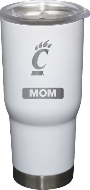 22 oz White Stainless Steel Tumbler Mom