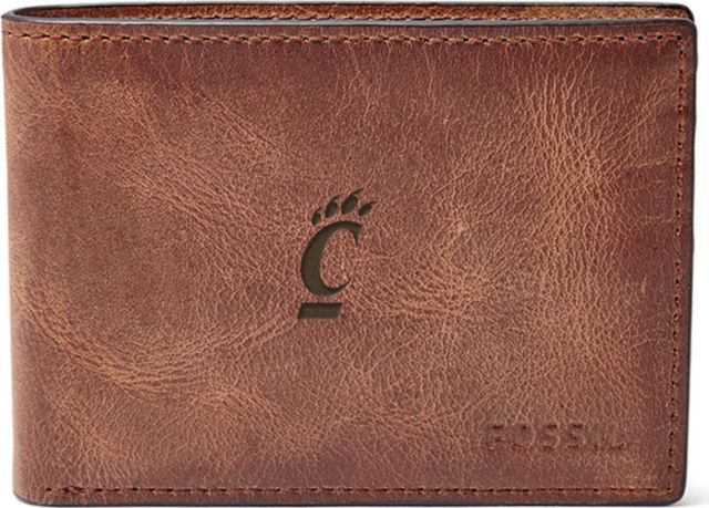 Fossil Leather Derrick Front Pocket Bifold - Brown - ONLINE ONLY