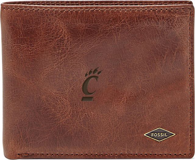 Fossil Leather Ryan RFID Flip ID Bifold - Dark Brown - ONLINE ONLY