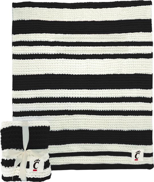 University of Cincinnati Cable Knit Throw 50x60