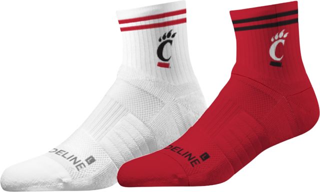 University of Cincinnati Half Calf Socks - Pack of 2