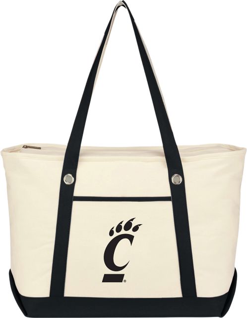 University of Cincinnati Canvas Zippered Tote Bag