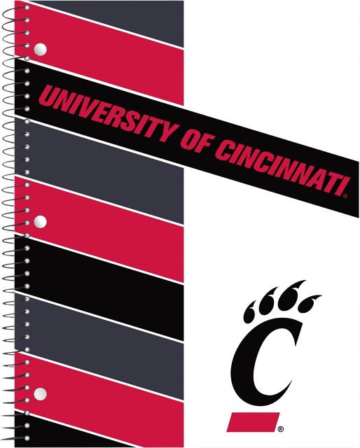 University of Cincinnati Full color imprinted 1 Subject College Ruled Notebook, 11" x 8.5", 70 Sheets