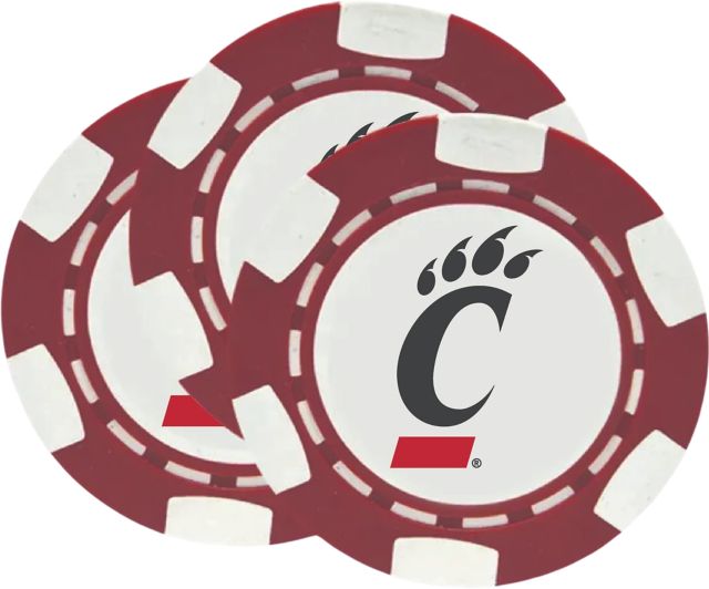University of Cincinnati Chip Ball Marker 3 Pack