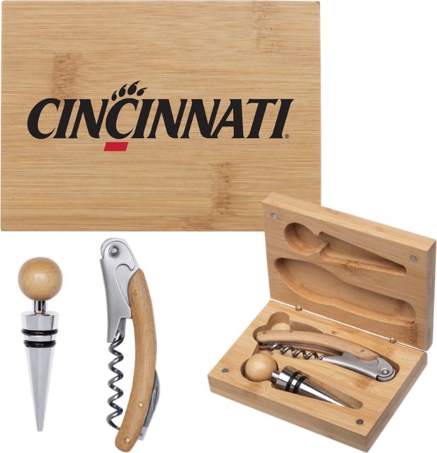 University of Cincinnati Bamboo Wine Tool Set