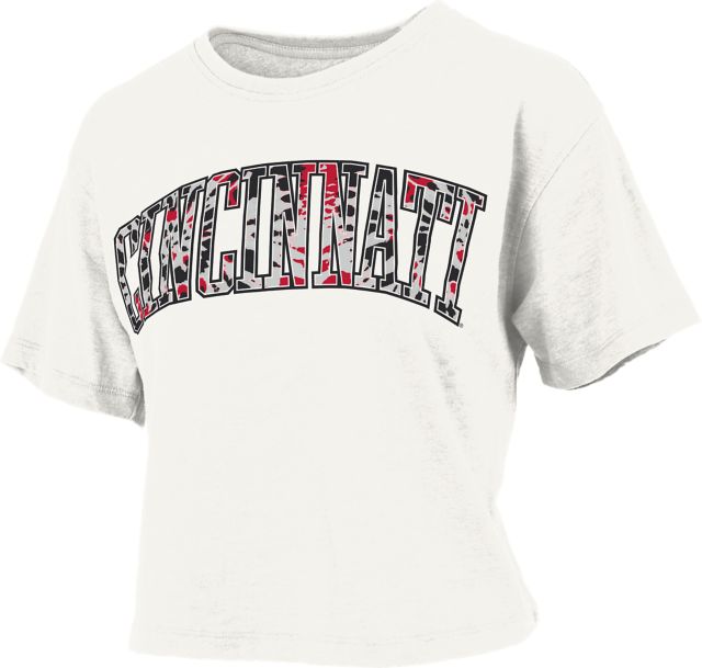 University of Cincinnati Women's Crop Short Sleeve T-Shirt: University of  Cincinnati