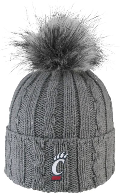 University of Cincinnati Women's Fur Pom Beanie