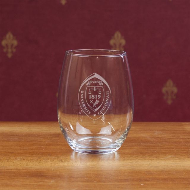 University of Cincinnati 15 Oz. Stemless Wine Glass