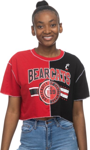 University of Cincinnati Women's Crop Short Sleeve T-Shirt: University of  Cincinnati