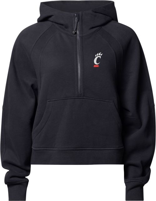 University of Cincinnati Women's Oversized 1/2 Zip Hooded Sweatshirt