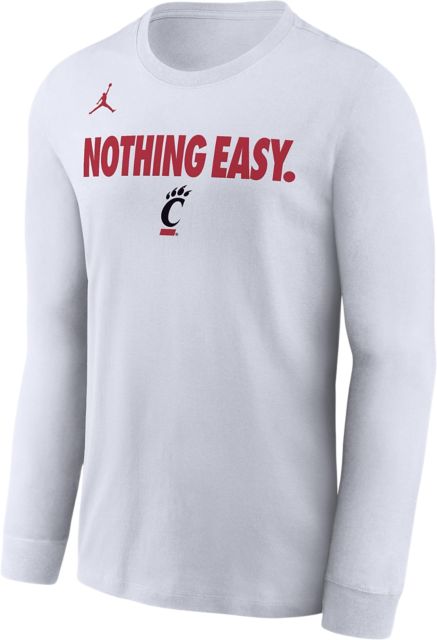 University of Cincinnati Bearcats Basketball Nothing Easy 2025 Bench Long Sleeve T-Shirt