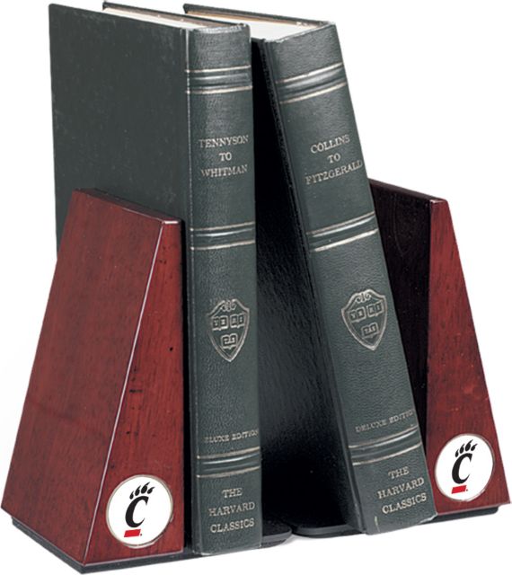 CSI Rosewood Bookends Gift Boxed With Colored Medallion - ONLINE ONLY