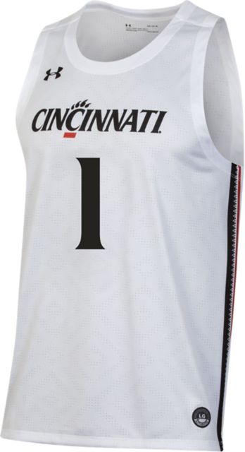 Men's Champion Black Cincinnati Bearcats Icon Logo Basketball Jersey T-Shirt Size: Small