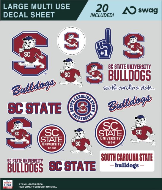 South Carolina State University Large Sticker Sheet