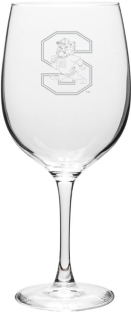 South Carolina State University 19 Oz. Bulldogs Wine Glass