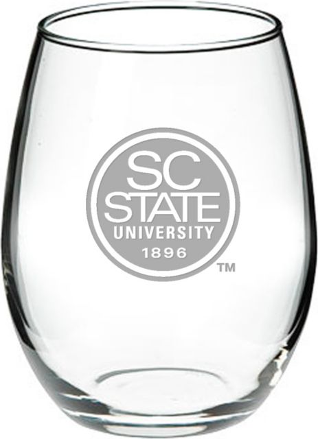 South Carolina State University 21 oz. Stemless Wine Glass