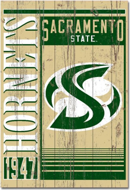 Sacramento State 25''x 36'' Showcase Plank Sign - ONLINE ONLY