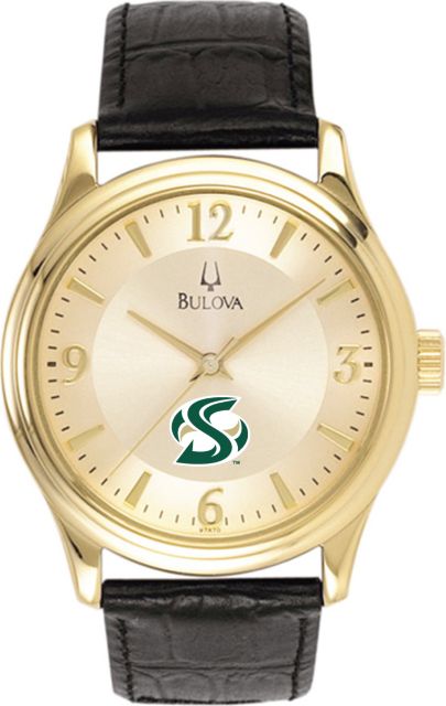 Bulova Men's Gold and Leather Watch - ONLINE ONLY