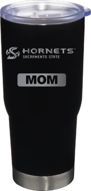 22 oz Matte Black Stainless Steel Tumbler Mom