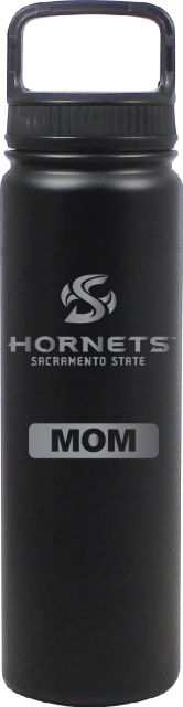 24 oz Matte Black Stainless Steel Water Bottle Mom