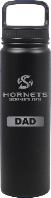 24 oz Matte Black Stainless Steel Water Bottle Dad