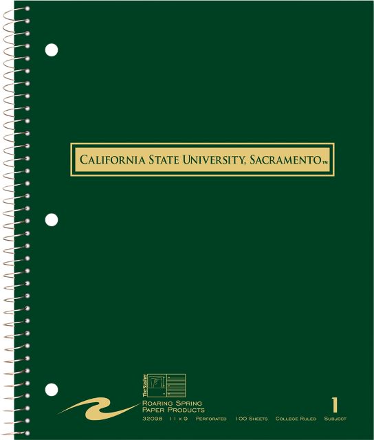Sacramento State 1 Subject Notebook