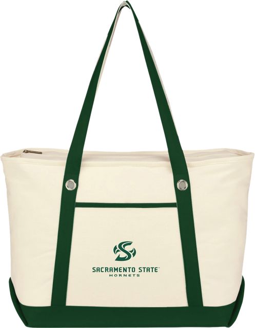 Sacramento State Canvas Zippered Tote Bag