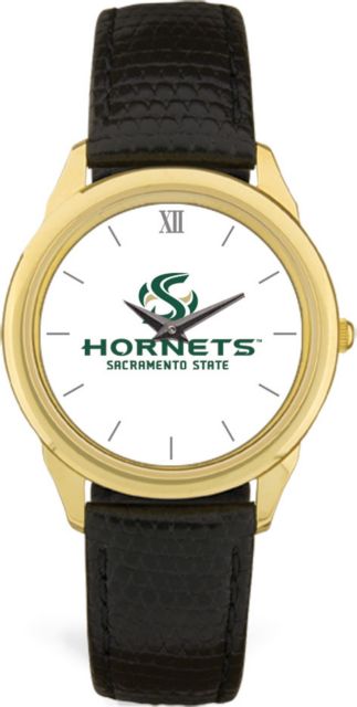 CSI Men's Black Leather  Wristwatch  (Gift Boxed) With Colored Medallion - ONLINE ONLY