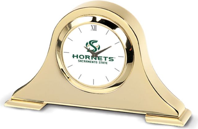 CSI Gold Napoleon Desk Clock With Colored Medallion - ONLINE ONLY