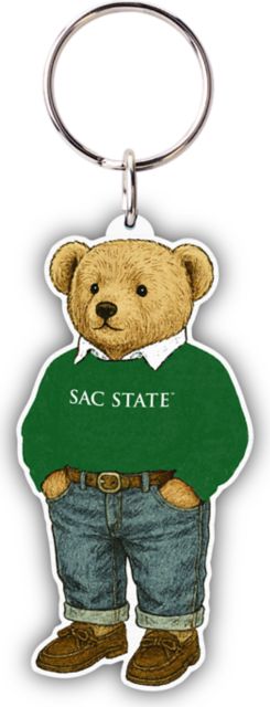 Sacramento State Teddy Bear Keychain