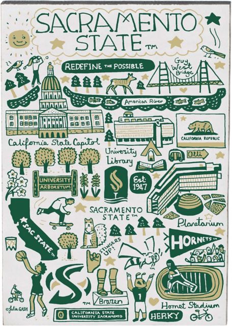 Sacramento State Julia Gash Jumbo Magnet