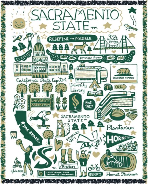 Sacramento State Tapestry Blanket