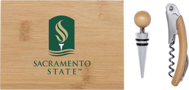Sacramento State Bamboo Wine Tool Set