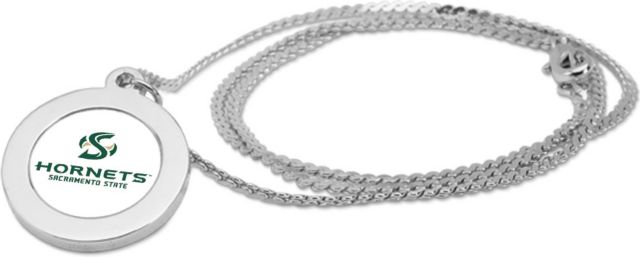 CSI Silver Pendant Necklace With Colored Medallian - ONLINE ONLY