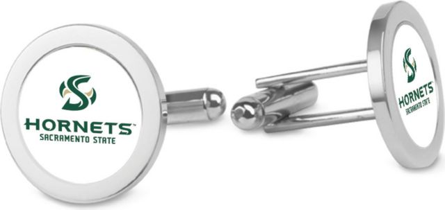 CSI Silver Cufflinks (Gift Boxed) With Colored Medallion - ONLINE ONLY