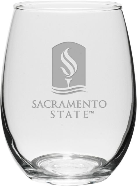 Sacramento State 15 oz. Stemless Wine Glass